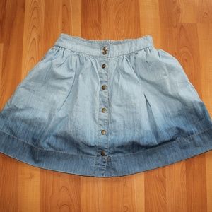 HARPER Denim Button Front Skirt A-line Small